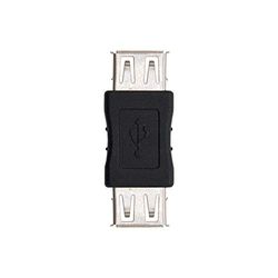 Adaptateur USB avec connecteurs de Type A Femelle vers Type A Femelle. Permet la Connexion Entre Deux câbles USB de Type A mâle. Idéal pour Les Extensions et Les raccords d'appareils USB.