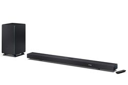 Sharp HT-SBW55121(BK) Soundbar 5.1.2 Dolby Atmos/DTS:X con subwoofer wireless per un suono surround 3D, potenza massima di 650W. Compatibile con gli altoparlanti posteriori HT-SPR52021(BK)
