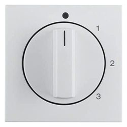 Berker 1096898900 - Pieza central con botón giratorio para interruptor de 3 niveles, S.1, color blanco brillante