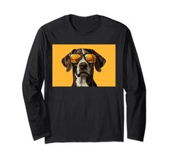 Un Disegno di Un Fresco puntatore Tedesco Cane con Occhiali da Sole Maglia a Manica