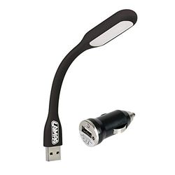 LAMPA 71988 Chargeur de Voiture à Prise USB + Lampe Flexible à LED