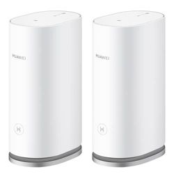 HUAWEI WiFi Mesh 3, Simultanes Dual Band WiFi-systeem, snelheid tot 2976 Mbit/s, AX3000 voor maximaal 400 m² afdekking, Smart Roaming voor meerdere verdiepingen, 30 maanden garantie, 2 stuks, wit