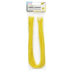 folia 77814 - Chenille Wire Pipe Cleaners, Pack of 10 in Banana Yellow, Diameter 8 mm and 50 cm Long, Ideal for Children for Crafts and Design Animals, Figures and Other Shapes