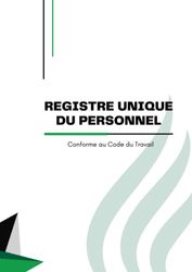 Registre unique du personnel: Une obligation légale pour toute entreprise | Pour salariés et stagiaires | Conforme à la législation du travail