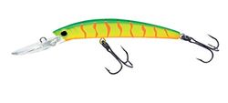Yo-Zuri Crystal Minnow Deep Diver Walleye Floating Lure 5-1/4" Isca de pesca, Hot Tiger, 5 1/4 Inch