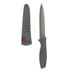 COOK CONCEPT - Couteau avec Aiguiseur Integré Longueur 23 cm - Lame Inox 12.7 cm - Dimensions : 23 x 3.5 x 2 cm