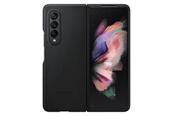 Samsung Galaxy Z Fold3 Leather Cover - Official Case - Black