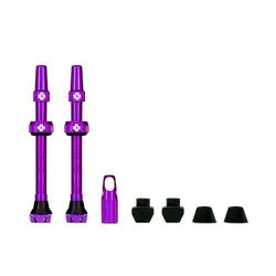Muc-Off Valvole Presta Viola, 44 mm - Valvole Tubeless per Bici, con Strumento Smonta Valvola Incluso - di Alta Qualità e Senza Perdite