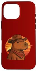 Capybara Cowboy Zen et Sauvage du désert Coque pour iPhone 16 Pro Max