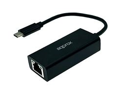 Adapter – adapter type C naar Gigabit Ethernet 10/100/1000, verbindt apparaten met type C-poorten met ethernet-netwerken, compact en efficiënt
