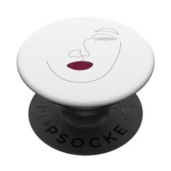 Cara de arte de una línea dibujada a mano PopSockets PopGrip Intercambiable