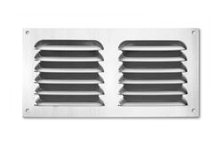 Zarivy Grille en Aluminium 100 x 200 mm, Naturelle, idéale pour la Ventilation et l'optimisation du Flux d'air dans Les espaces fermés.