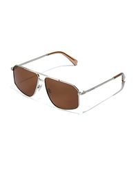 HAWKERS Poker bril, bruin gepolariseerd · zilver, volwassenen, uniseks volwassenen, Brown gepolariseerd · zilver