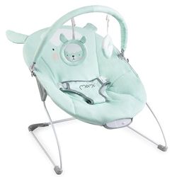 MoMi Glossy Babywipstoeltje voor baby's tot 9 kg, zachte bekleding, metalen frame, antislip, bevestigingsriem, afmetingen 58 x 49 x 53 cm, sensorische module voor creatieve kinderbevordering, lama