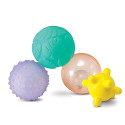 Infantino Set de Pelotas sensoriales Lights & Sounds - Set con Bolas sensoriales de luz y Sonido, de 4 Piezas