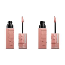 Maybelline New York Lip Colour, Smudge-free, Long Lasting up to 16h, Liquid Lipstick, Shine Finish, SuperStay Vinyl Ink, 95 Captivated (Pack of 2)