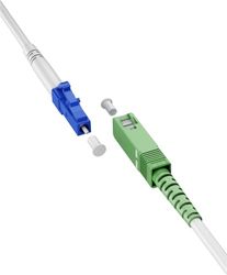 goobay 59610 fiberkabel (FTTH) / singlemode (OS2) Simplex/SC APC (8°) kontakt till LC-UPC (8°) kontakt/fiberkabel/3 meter