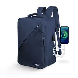 KEPLIN Laptop Travel Backpack USB Charging & Headphone Port Water Resistant Breathable Padded Shoulder Strap Ideal Rucksack for School,Business,Work & Travel easyJet Airline Cabin Approved Carry on
