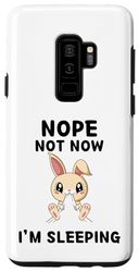 Carcasa para Galaxy S9+ Lindo conejo Kawaii Nope Not Now I'm Sleeping Rabbit Lover