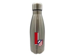 Atlético de Madrid vattenflaska i rostfritt stål, lufttät förslutning, med bokstaven A-design i rött, 550 ml metallisk, officiell produkt (CyP