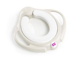 OKBABY Pinguo Soft - Réducteur de Toilette Moelleux pour Enfants, avec 2 Poignées - Blanc