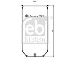 febi bilstein 20410 Air Spring without piston, pack of one