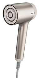 Shark STYLE iQ Secador de pelo y moldeador, 3 en 1, con concentrador, difusor y cepillo de peinado, secado rápido sin dañar el cabello, Aire frío, ajustes automáticos, en champagne, HD120SLEU