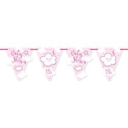 Folat - Pink Babyshower Girl Bunting - 6 meter