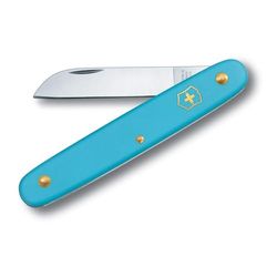 Victorinox Navaja para flores, Cuchillo jardinería, Profesionales, Hoja recta, Azul celeste