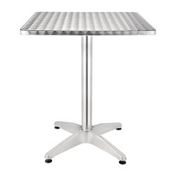 Bolero U427 - Mesa terraza cuadrada 60cm acero inoxidable