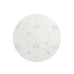 Questo Casa, Ronde digitaal bedrukte muismat, antislip onderkant, voor kantoor en thuis, diameter: 22 cm