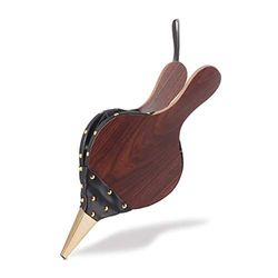 Relaxdays Ventilador de churrasco manual, ferro e madeira, preto-castanho, 2,5 x 17,5 x 39,5 cm