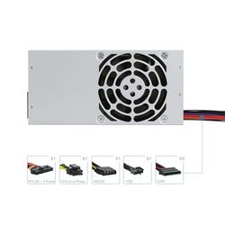 Fuente de Alimentación TFX 500W, Formato TFX, eficiente, protección contra sobrecargas, Ideal para Sistemas compactos y Gaming.