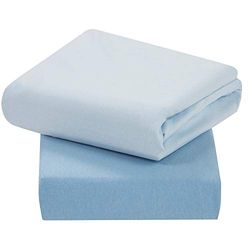 Clevamama Hoeslaken babybed en kinderbed 70x140 cm - katoenen hoeslaken (2 stuks) - blauw