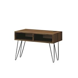 Homemania TV-kast decoratie - modern, met plank, voor woonkamer, eiken, zwart, van hout, metaal, 80 x 40 x 56 cm