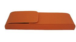 ALASSIO AQUILA, 2664, etui voor twee schrijfgerei, etui met magneetsluiting, gemaakt van imitatieleer, ca. 15,5 × 4 × 2 cm, oranje