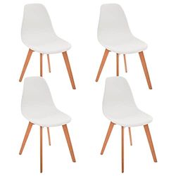 4x Chaise d'enfant 'scandinave' blanche atmosphera.