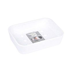 douceur d'intérieur, Porte-Savon (11.9 x 8.9 x 2.3 cm) Vitamine Blanc, Plastique Soft Touch