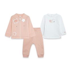 Tuc Tuc Baby flicka 3-TEILIGES Set PLÜSCH UND STRICKMÄDCHEN rosa Luna LLENA HW21, Rosa, 6-9 månader