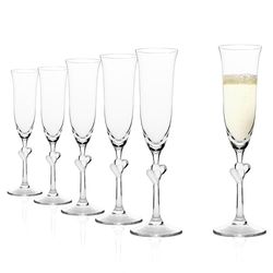 Stölzle Lausitz L'Amour Satijnen Champagneglazen Set van 2, 175 ml – Elegante Kristallen Flûtes voor Prosecco & Mousserende Wijn – Loodvrij Glas – Vaatwasserbestendig & Breukvast