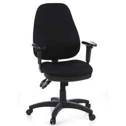 hjh OFFICE 702000 Chaise de Bureau Zenit Pro Tissu Noir Fauteuil de Bureau Ergonomique, Dossier réglable, rembourré