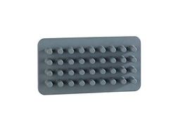 Wenko 23496100 Ampio - Organizzatore per cosmetici e cosmetici, fissaggio senza viti, in silicone, 15 x 8 x 2 cm, colore: Grigio