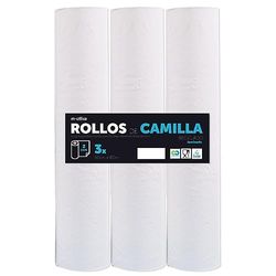 Rotolo per lettino, Rotolo di carta per lettino per procedure mediche, massaggi, trattamenti estetici e termali, Carta per lettino estetico e da massaggio (laminato riciclato 60 cm x 80 m, 3 unità)