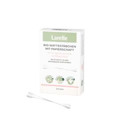 Larelle Organic cotton buds made from 100% cotton with paper shaft, from certified organic cultivation, vegan and fair