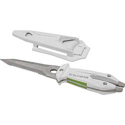 Salvimar Goemon, coltelli subacquei Unisex Adulto, Bianco, 19,5 cm