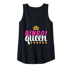 Donna Bingo Queen Fun Game Night Vincitore Canotta