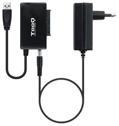 Blendend Adaptador USB 3.0 a SATA para discos de 2.5"/3.5" con alimentación, ideal para transferir datos y conectar discos duros externos.