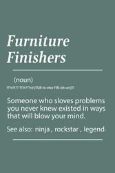 Furniture Finishers Definition: Funny Gift Appreciation for Furniture Finishers Coworker Office Boss Team Work | Cute Funny Blank Lined Furniture ... With Definition for Furniture Finishers.