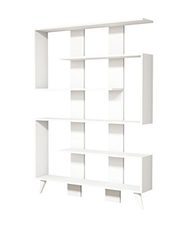 Homemania Jane Boekenkast met planken, voor woonkamer, kantoor, wit, hout, 120 x 22 x 164 cm