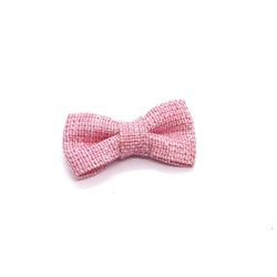 1 Fiocco stoffa rigida rosa applique tessuto decorazione fiocchetto già pronto applicazione